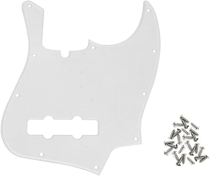 ROZILO Clear Jazz Bass Pickguard 10 Hole Guitar Pickguard for 4 String Fender Jazz Bass Modern Style - Image 1